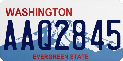 WA license plate AAQ2845
