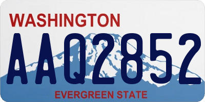 WA license plate AAQ2852