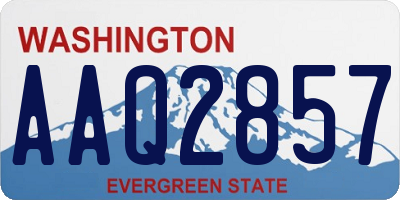 WA license plate AAQ2857