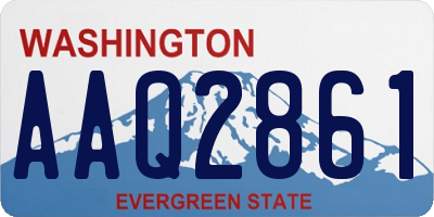 WA license plate AAQ2861
