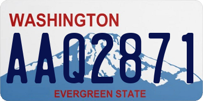 WA license plate AAQ2871