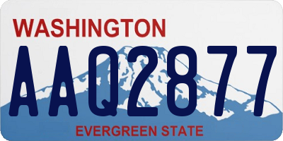 WA license plate AAQ2877