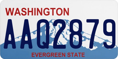 WA license plate AAQ2879