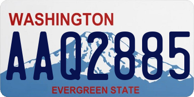 WA license plate AAQ2885