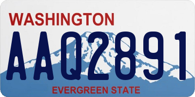 WA license plate AAQ2891