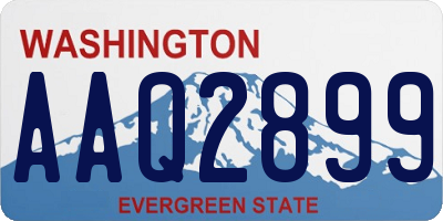 WA license plate AAQ2899