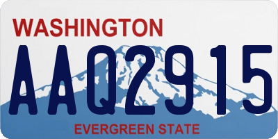 WA license plate AAQ2915