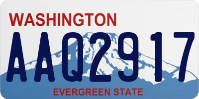 WA license plate AAQ2917