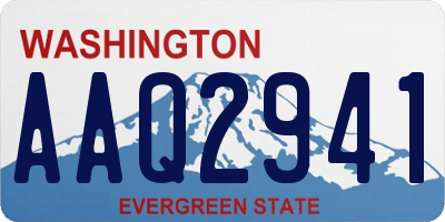 WA license plate AAQ2941