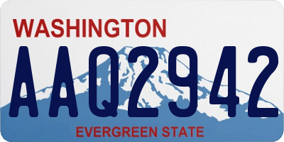 WA license plate AAQ2942