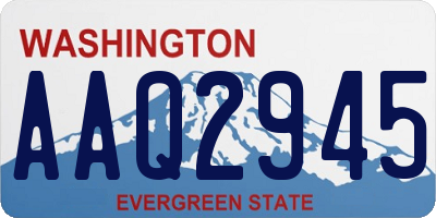 WA license plate AAQ2945