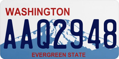 WA license plate AAQ2948