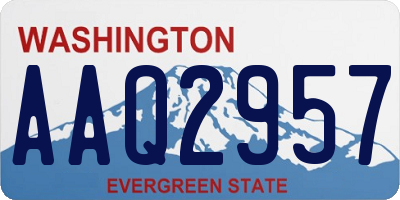 WA license plate AAQ2957
