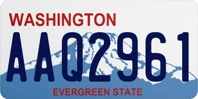 WA license plate AAQ2961
