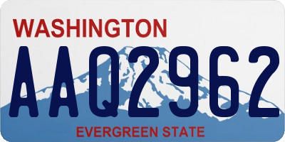 WA license plate AAQ2962