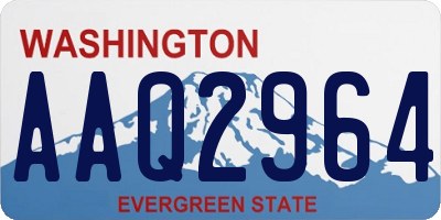 WA license plate AAQ2964