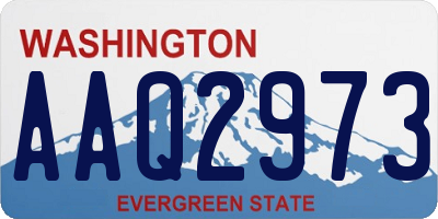 WA license plate AAQ2973