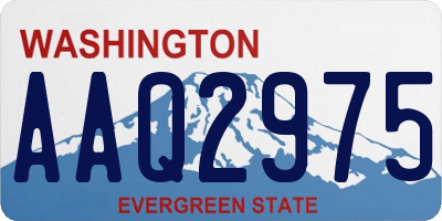 WA license plate AAQ2975