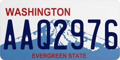 WA license plate AAQ2976