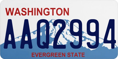 WA license plate AAQ2994