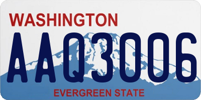 WA license plate AAQ3006
