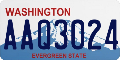 WA license plate AAQ3024