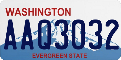 WA license plate AAQ3032