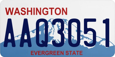 WA license plate AAQ3051