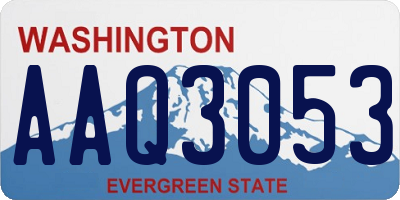 WA license plate AAQ3053