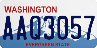 WA license plate AAQ3057