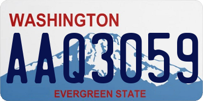 WA license plate AAQ3059