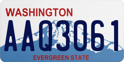 WA license plate AAQ3061