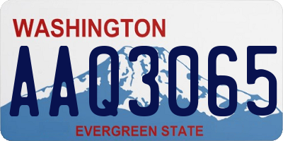 WA license plate AAQ3065