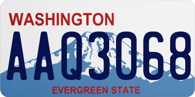 WA license plate AAQ3068