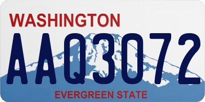 WA license plate AAQ3072