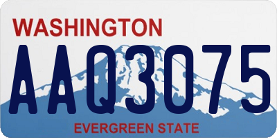 WA license plate AAQ3075