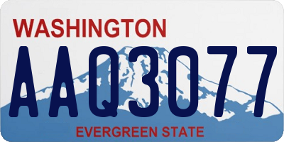 WA license plate AAQ3077