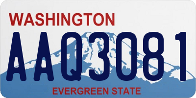 WA license plate AAQ3081