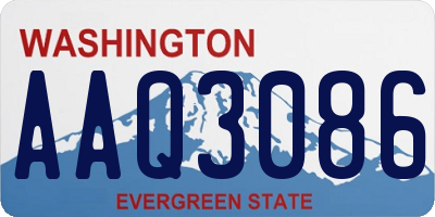 WA license plate AAQ3086