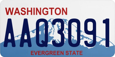 WA license plate AAQ3091