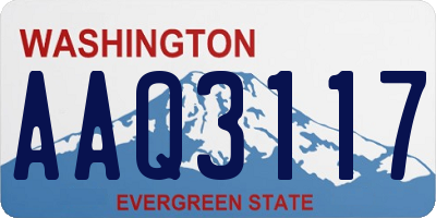 WA license plate AAQ3117