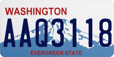 WA license plate AAQ3118