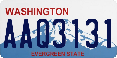 WA license plate AAQ3131