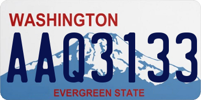 WA license plate AAQ3133