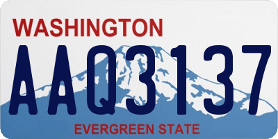 WA license plate AAQ3137