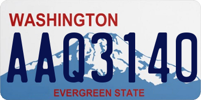 WA license plate AAQ3140