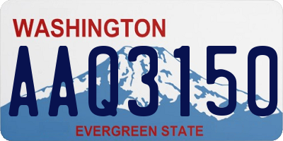 WA license plate AAQ3150