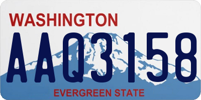 WA license plate AAQ3158