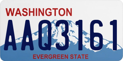 WA license plate AAQ3161