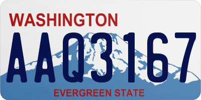 WA license plate AAQ3167